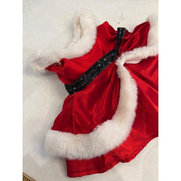 Build A Bear Workshop Christmas Holiday Mrs Claus Outfit Dress Velvet - Picture 6 of 10